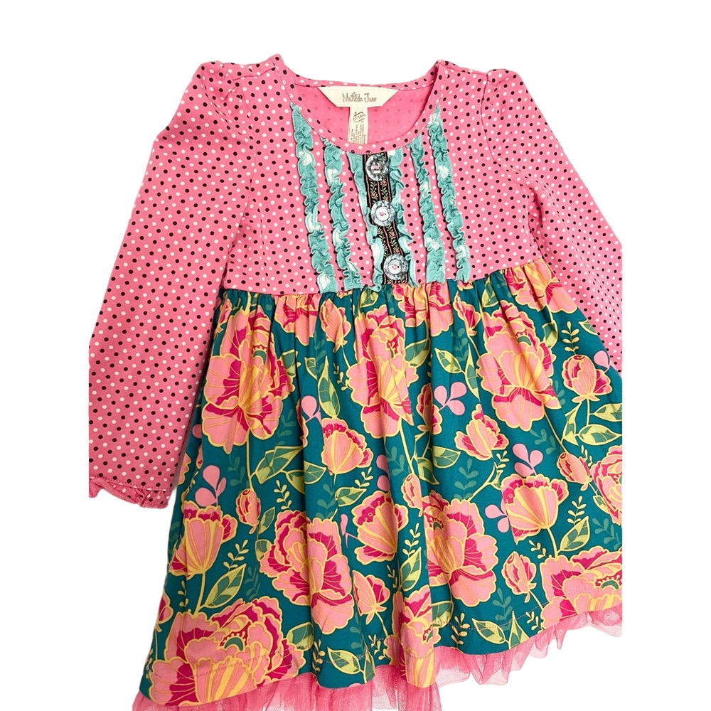 Matilda Jane 12-18m Pink Floral Dress with Bloomers